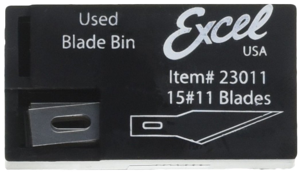 Excel Blades #11 Precision Blade, Double Honed Hobby Knife Blades, Pack of 15 with Dispenser