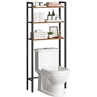 HOOBRO Over The Toilet Storage Organizer, 3-Tier Over Toilet Shelf, Industrial Bathroom Shelf Over Toilet, Bathroom Space Sav