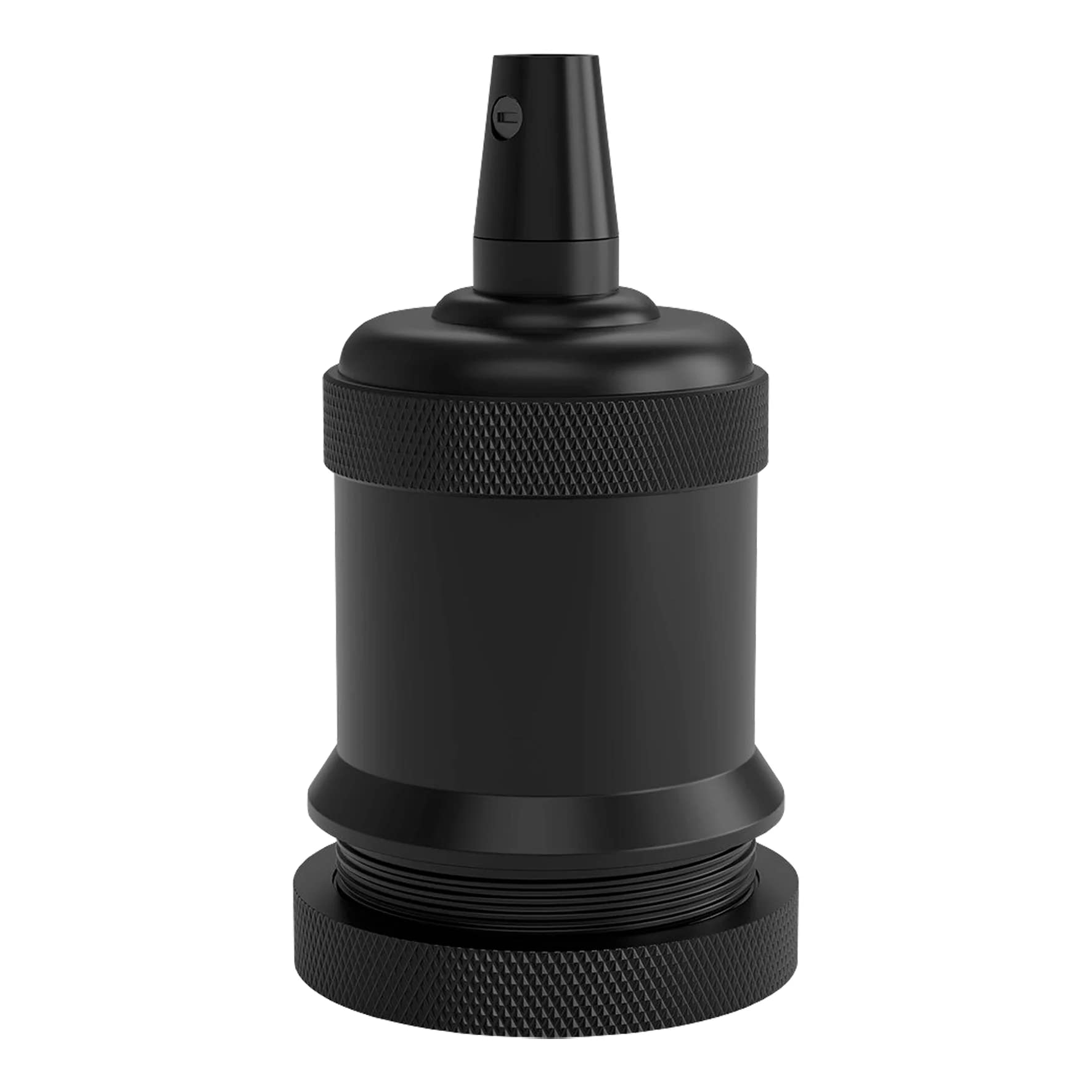 CALEX E27 lamp Socket, Pendant Light Assembly, Aluminium, matt Black