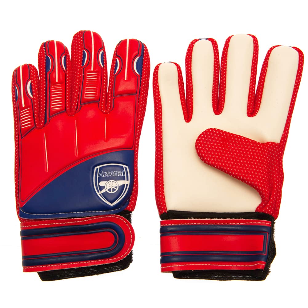 Hy-Pro Officially Licensed Arsenal FC Goalkeeper Gloves - Junior, Delta Design, Goalie, with Strong Palm Grip for High Performance, Boys and Girls