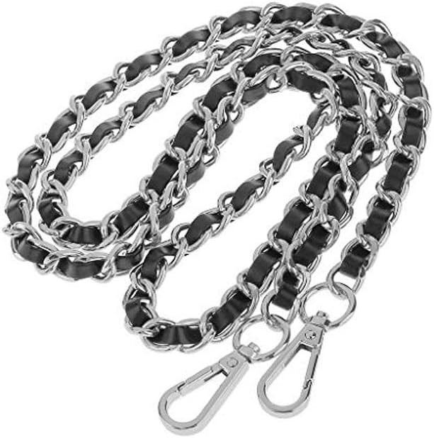 Synthetic Leather Metal Chain Genuine Replacement Interchangeable Shoulder Bag Strap Bag Accessories - 43 Inch