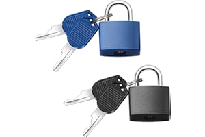 2 Pcs Luggage Lock Colorful Copper Suitcase Lock Security Padlock Small Travel Locks with Two Keys for School Bag Backpack Gy