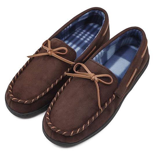 Buy Men's Moccasin Slippers Flannel Lined Light Weight Home House