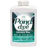 PondBliss Mountain Blue Pond Dye Safe for Fish, 1 Acre Concentrate - 32oz | Natural and Non Toxic for Fish and Koi, Royal Ocean Blue Color with no Mixing, Die Provides UV Shade for Aquatic Pond Life