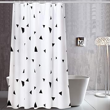 Amazon Com Meiosuns Shower Curtain Peva Triangle Waterproof
