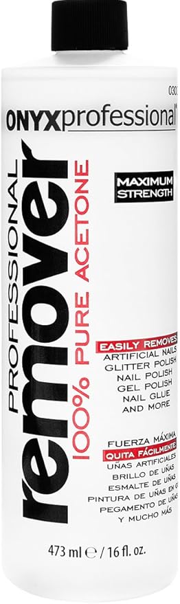Amazon Com Onyx Professional 100 Acetone Nail Polish Remover 16 Ounce Health Personal Care