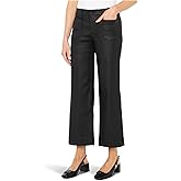 Liverpool Womens Crop Mid-Rise Wide Leg Pant with Patch Pockets 27" Inseam
