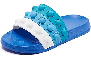 Eashi Slides For Kids,Boys Girls Sandals, Toddler Arch Support Slippers For House Shower Beach Non-Slip