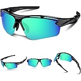 Polarized Sports Sunglasses for Men Women,UV400 Protection Sunglass for Running Cycling Fishing Hiking TR90
