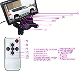 ZhanHongXiang AHD 1080P 7" Monitor Backup Camera Kit IR Night Vision 12-24V view 5