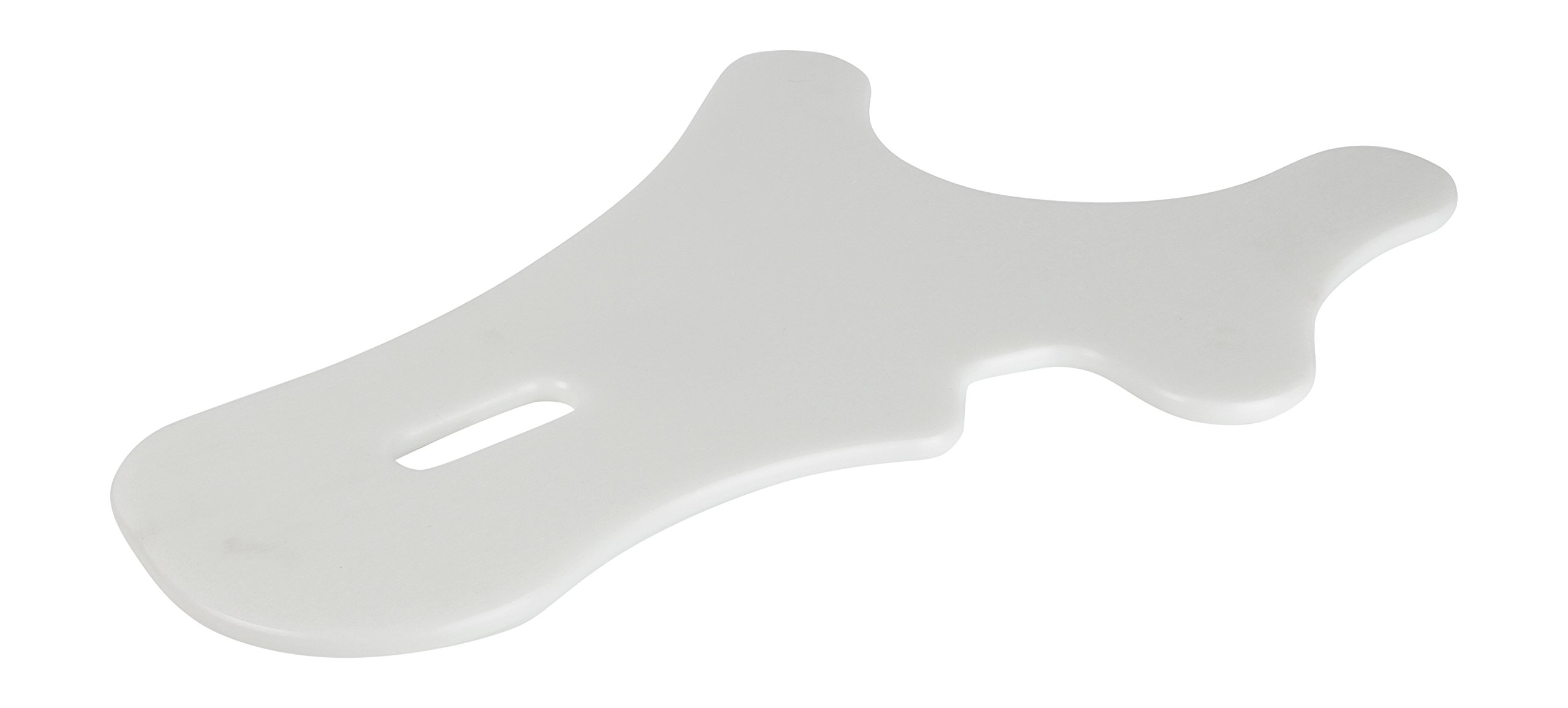 Therafin Commode Transfer Board, 1/2" Thick White Plastic, Buff-Sanded for Clothed Transfers, Striate-Sanded for Wet & Bare Skin Transfers, Ideal for Chair-to-Commode Transfers, Max User Weight 182kg