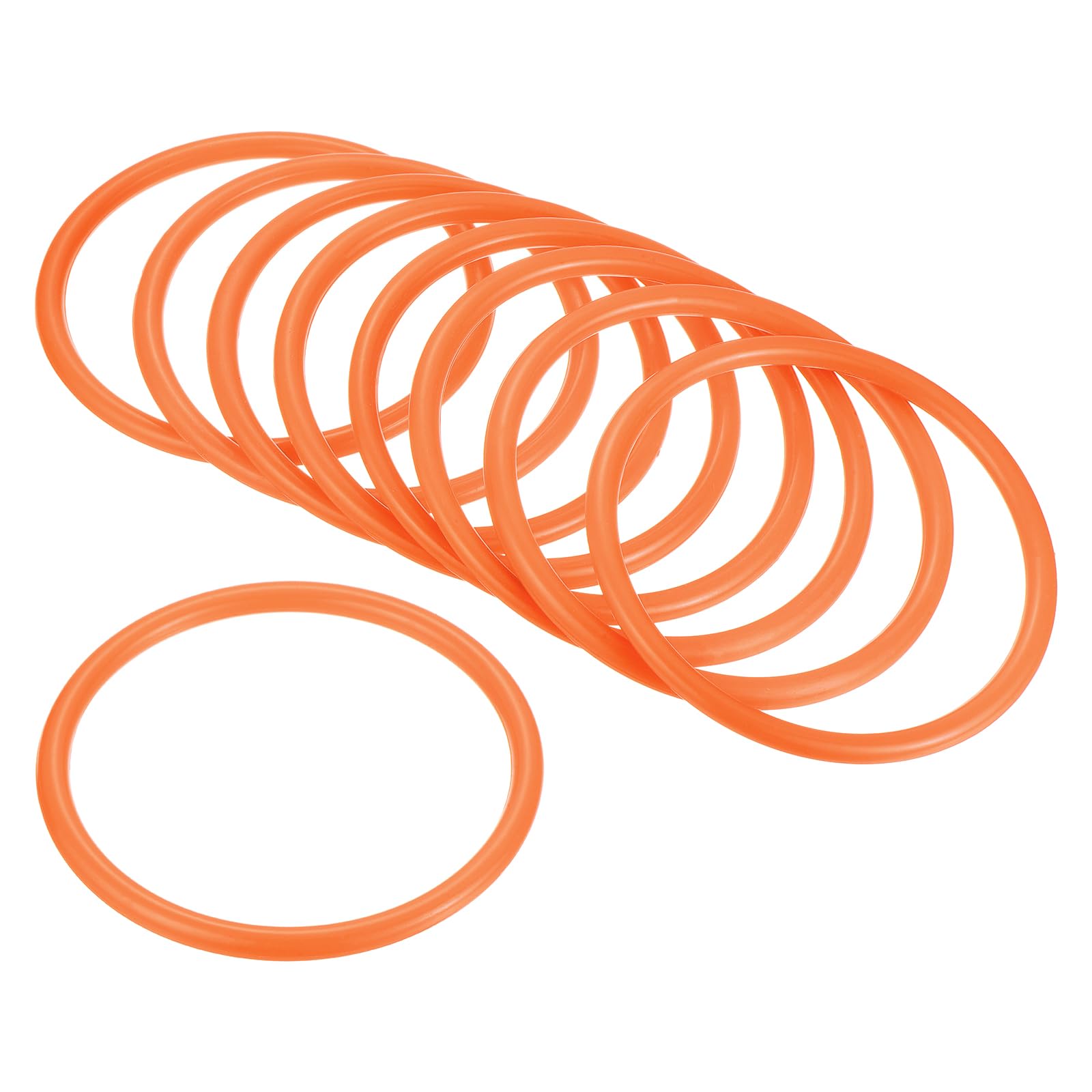 PATIKIL Carnival Ring-Toss Rings 8cm ID, 24 Pack Plastic Hoop for Outdoor Party Favor Game Booth, Orange