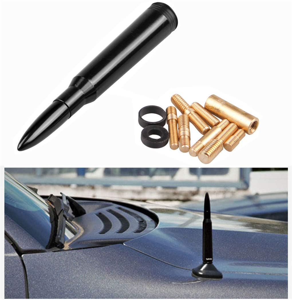 Aluminum Reflex Heavy Gauge Billet Short 50 Cal Caliber Tip Bullet Antenna