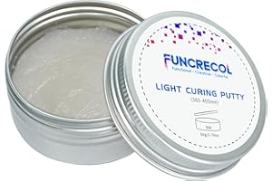 FUNCRECOL UV Light Curing Putty for Model Kit Repairs & Detailing, Fast Repair Filler for Nicks,Scratches,Cracks on Resin,Quartz,Ceramic,Wood,Plastic,Stone,and Other Countertop Surfaces,50g