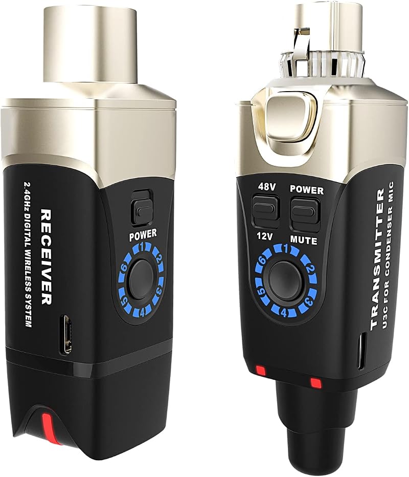 Xvive U3C Microphone Wireless System 2.4GHz XLR Transmitter Receiver