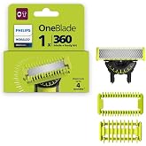 Philips Norelco OneBlade 360 Replacement Blade, Face &amp; Body Kit | Genuine OneBlade 360 Blade for body, Stainless Steel, 360 Flex, Includes Body Comb and SkinGuard, QP614/80