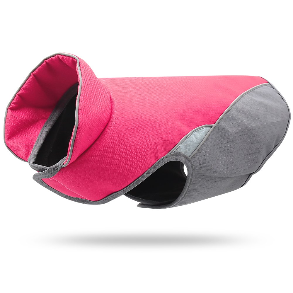Dog Clothes Pet Clothes Spring&Autumn Clothing Pet Thickened Cold Suit Dog Waterproof Outdoor Poncho Ski Clothes (S M L XL 2XL 3XL) (XXL, Pink)