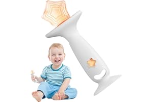 Teething Toys - Starfish Shaped Silicone Sensory Chew Sticks | Suction Cup Sensory Teether Toy | for Daycare Stroller High Ch