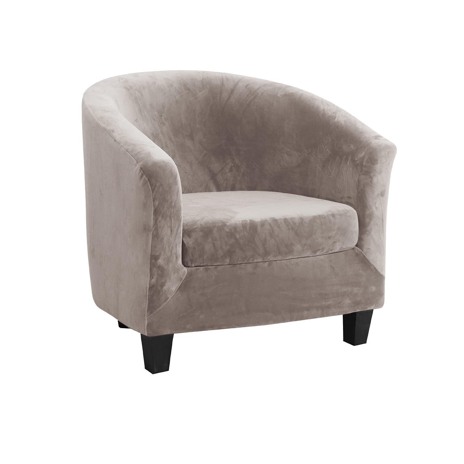 Topchances Tub Club Chair Covers,High Stretch Armchair Sofa Slipcover with Cushion Cover, Velvet Furniture Protector Soft Couch Covers for Dining Living Room Office Reception
