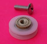 Linwnil 4x Shower Door Rollers 19mm Diameter Grooved Wheels 304 SS view 4