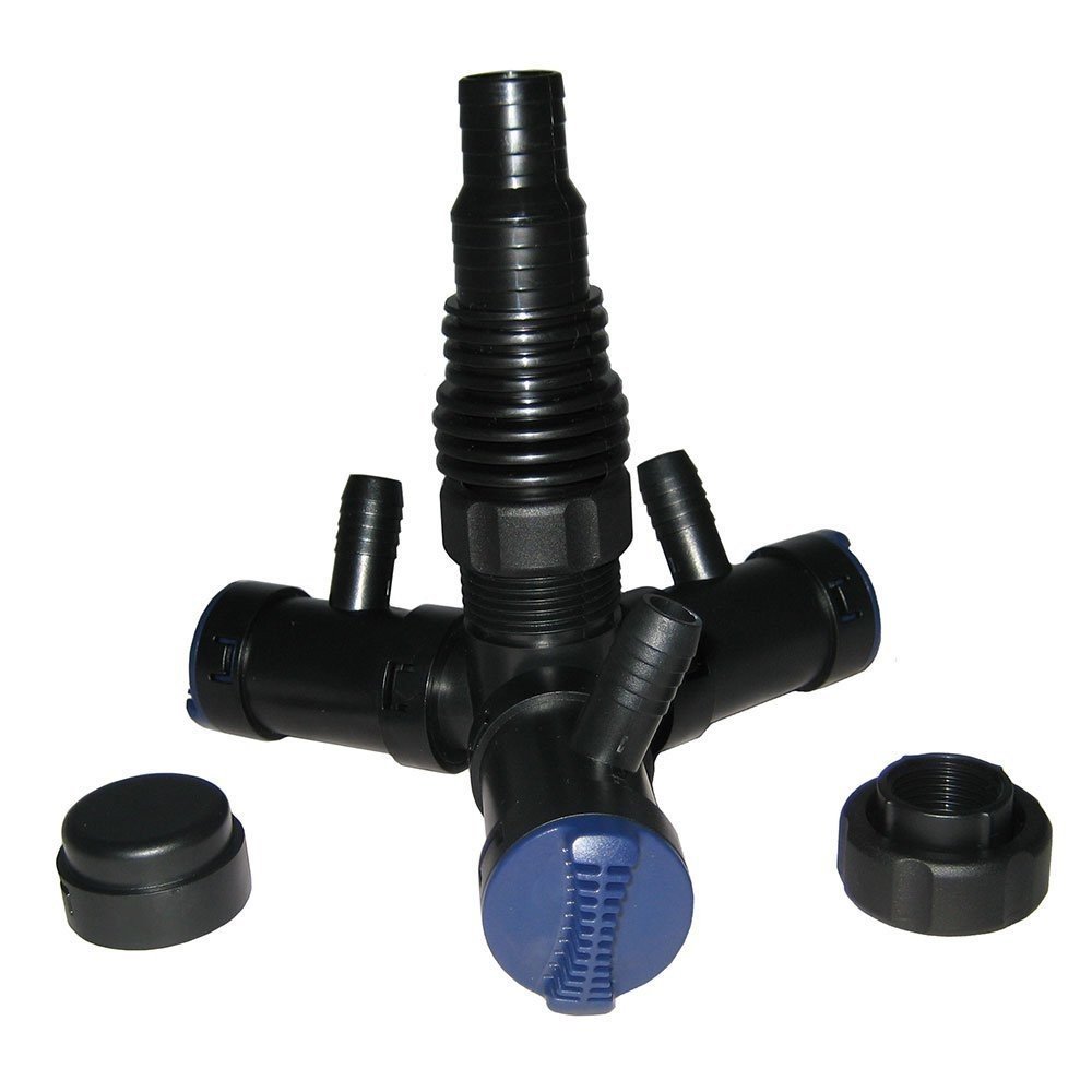 OASE Multi WD Water Distributor 1/2 Inch, Black, Triple - with Dual Distributor Function, Garden Irrigation Distributor