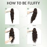 Fine Plus 18in Ponytail Extension Claw Clip Curly Wave Golden Blonde view 7