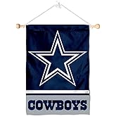 Dallas Cowboys Banner Window Wall Hanging Flag with Suction Cup