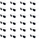 Super Z Outlet Plastic Vintage Retro Style Sunglasses Classic Shades Eyewear Party Favors (24, White)