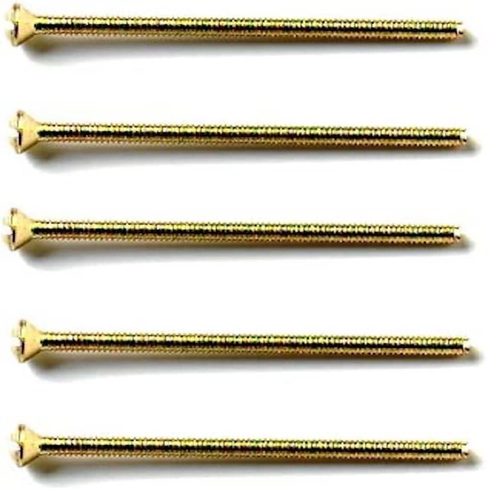 Merriway BH03953 M3.5 x 75mm Brass Electrical Socket Switch Machine Screws - 20