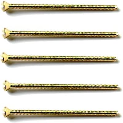 Merriway BH03953 M3.5 x 75mm Brass Electrical Socket Switch Machine Screws - 20