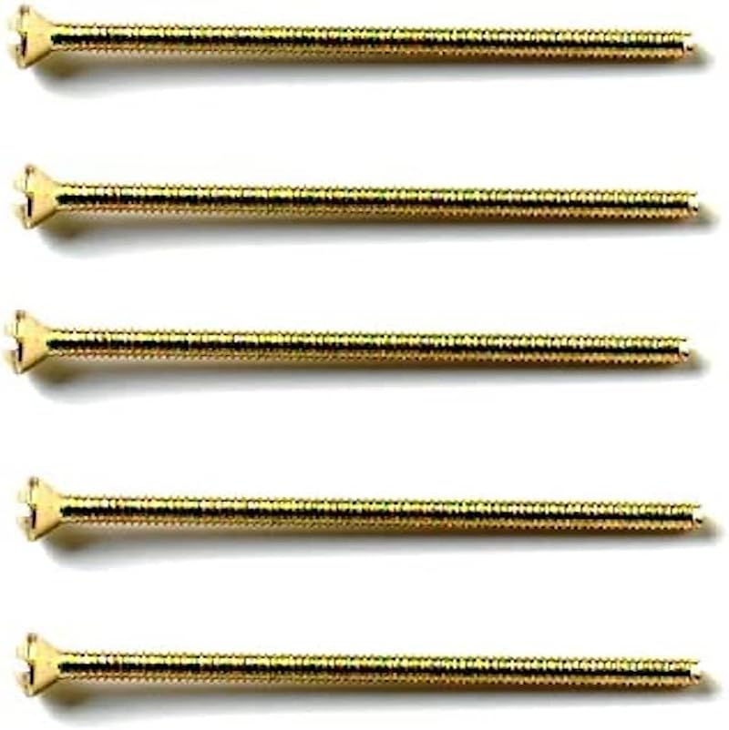 Merriway BH03953 M3.5 x 75mm Brass Electrical Socket Switch Machine Screws - 20