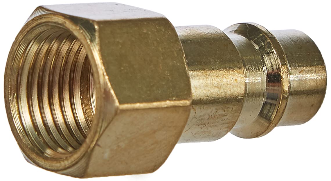 Brüder Mannesmann M 1559 (6) Boquilla de engrase with rosca Interior R 1/4 inch, Gold, 1/4"