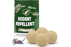 TSCTBA Rodent Repellent, Mouse Repellent, Mice Repellent for House, Peppermint to Repel Mice, Mouse and Rats, Natural Rodent Repellent Indoor and Outdoor, Effective and Long Lasting -4 Packs