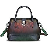 Genuine Leather Purses and Handbags for Women Vintage Handmade Real Leather Shoulder Bag Crossbody Satchel Purse with Strap