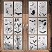 Halloween Decorations - 113 PCS Halloween Black Spider Bat Window Cling, Spooky Halloween Stickers Decals for Halloween Party Decorations (4 Sheets)