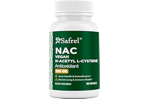 Safrel N-Acetyl-L-Cysteine (NAC) Capsules, 600mg, 180 Count, Respiratory, Immune, Liver Health Potent antioxidant Support, Free-radicals, Easy to Absorb, Non-GMO, Gluten Free