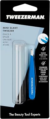 Tweezerman Bahama Blue Mini Slant Tweezers with Travel Case view 4