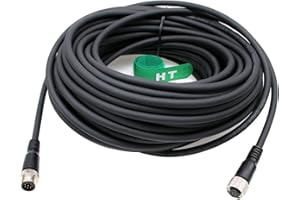 HangTon M12 A Coded 8 pin Female to 8 pin Male Cable for Cognex Sensor Camera Industrial Actuator Profibus Automation 20m