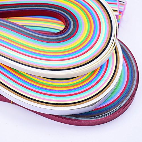 Fanmie Paper Quilling Strips Set 180 Strips 36 Colors 54cm Length 3mm/5mm7mm/10mm Width Available (10 mm)
