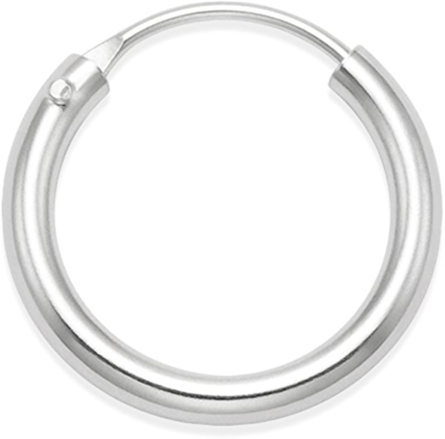 Men's Sterling Silver SINGLE Hoop Earring Size 12mm x 1.4mm 6225