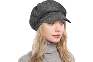 PanPacSight Women's Newsboy Hats Fall Wool Cabbie Beret Tweed Girls Paperboy Cap