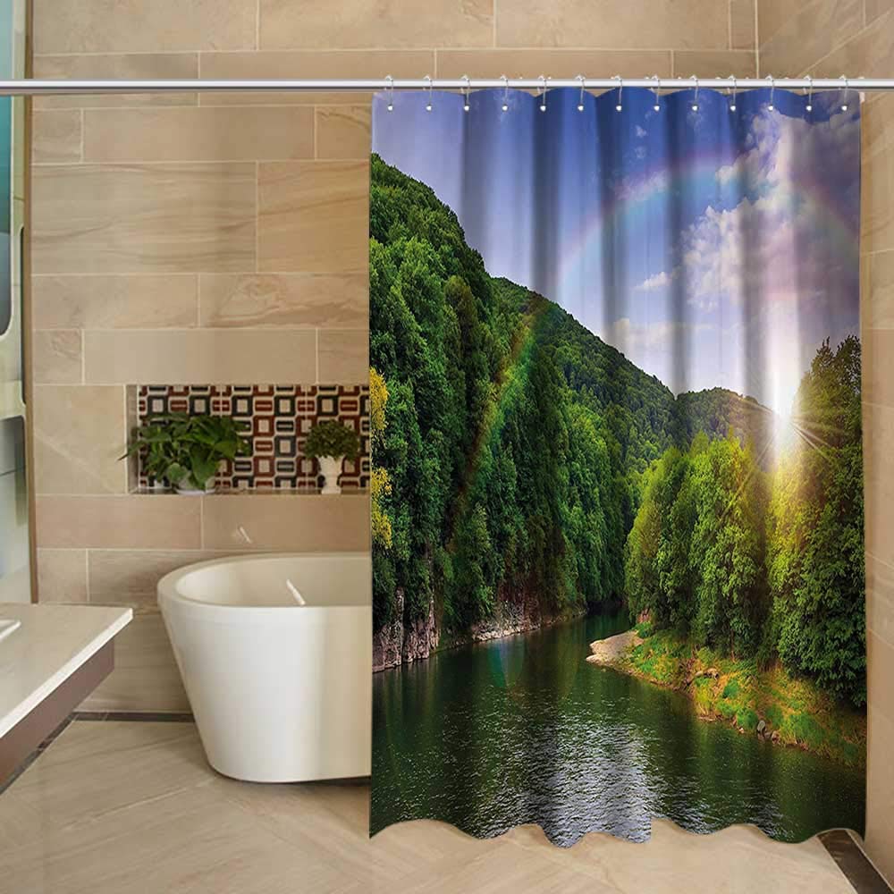 Shower Curtains Hooks Liners Anshesix Nature Punch Free Shower