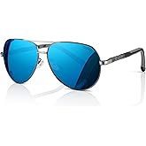 Olwen XXL Aviator Sunglasses For Large Heads (Polarized), Extra Large, Big and Tall, XL + Free Hard Case