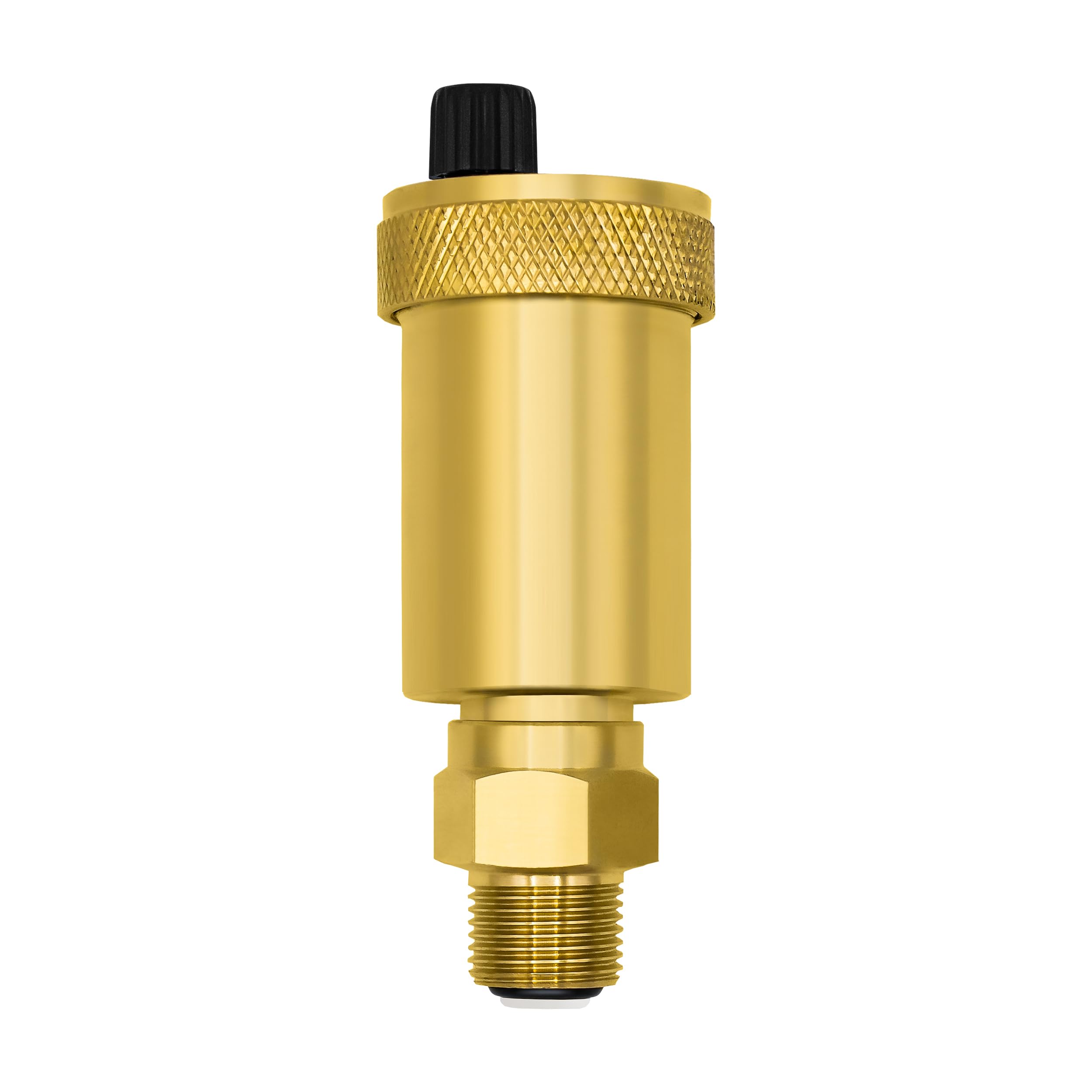 Variosan Automatic Quick Release Vent In Polished Brass, Thin Shape, With Mounting Valve 3/8 "