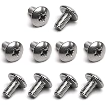 Mromax Lot 10 Vis M6 X 12 Mm Cruciformes À Tête Ronde Acier