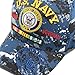 THE HAT DEPOT Official Licensed U.S. Military Vietnam Veteran Ribbon Cap (Blue Digital Camo-U.S. Navy)