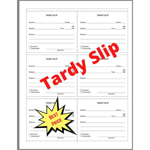 Tardy Slip Booklet to School. Excuse Pad. Stationery for School Forms, Attendance Forms: Tardy Slip Pad: Support Press, Parents: 9798785351936: Amazon.com: Books tardy-slip-booklet-to-school-excuse-pad-stationery-for-school-forms-attendance-forms-tardy-slip-pad-support-press-parents-9798785351936-amazon-com-books