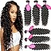 Younsolo Deep Wave 3 Bundles (8 10 12) 8A Grade 100% Unprocessed Virgin Remy Brazilian Human Hair Extension Deep Wave Bundles Natural Color Can Be Dyed and Bleached