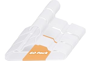 SAGEME Kids Plastic Hangers 60 Packs, Baby Clothes Hangers for Closet Non-Slip Toddler Hangers for Infant Child Clothing, Small Children Hangers for Pants Coats Skirts (White, 60 Packs)