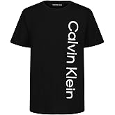Calvin Klein Boys' Short Sleeve Graphic Crew Neck T-Shirt, Comfortable, Relaxed Fit
